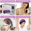 Deep Conditioning Microwavable Heat Cap for Steaming Hair Styling and Treatment, Haircare Therapy (Purple)