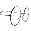 Skeleteen Round Wizard Costume Glasses - Black Metal Frame Circular Costume Eyeglasses - 1 Pair
