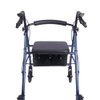ZipSeven Rollator Storage Under Seat Bag Folding Underseat Walker Pouch Fabric Rollator Basket Accessories for 4 Wheels Walker for Senior (Black)