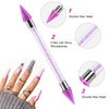 Nail Rhinestones Picker Dotting Pen, Upgrade Dual-Ended Wax Pencil For Rhinestones with 1 Tweezers, Nail Art Tools Set for Nail Art DIY Decoration