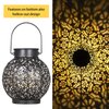Solar Lanterns Outdoor Hanging Solar Lights Decorative Garden Lights Metal Waterproof Table Lamp for Patio Porch Backyard Pathway (2 Pack)