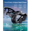 Snorkeling Gear for Adults, Kwambiri Dry-Top Snorkel Set, 181°Panoramic Wide View Diving Mask Breathing Freely Snorkel Mask for Snorkeling Scuba Diving Swimming Travel（Adults）