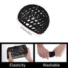WLLHYF Wig Cap Thick Long Hair Caps Adjustable Elastic Net Anti-Slip Mesh Braided Weaving Making Crochet Sew Weave Fishnet Part Grip Headband Hat Women(Black/Pink)
