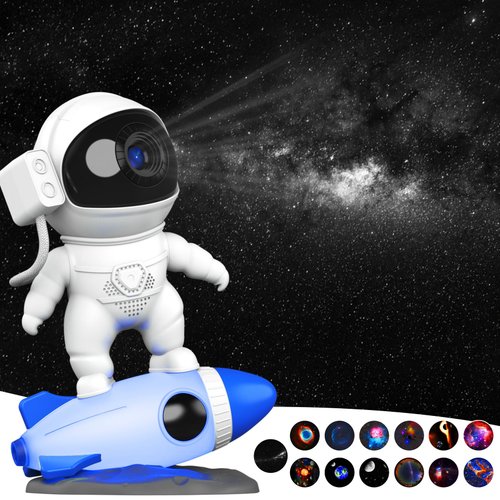Star Projector,13 in 1 Planetarium Galaxy Projector,Astronaut Projector for Bedroom,Starry Night Light Projector with Solar System Constellation Moon for Kids,Home Theater,Ceiling,Living Room Decor