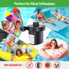 PULIDIKI Air Pump Electric Air Pump for Inflatables Air Mattress Pump with 3 Nozzles Inflator/Deflator Portable Quick Air Pump for Camping Air Mattress Bed, Air Sofa, Pool Toys AC/DC (50W)