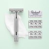 Rockwell Razors 6C White Chrome Double-Edge Safety Razor for Men and Women with 6 Adjustable Shave Settings and 5 Fully Recyclable Eco Razor Blades