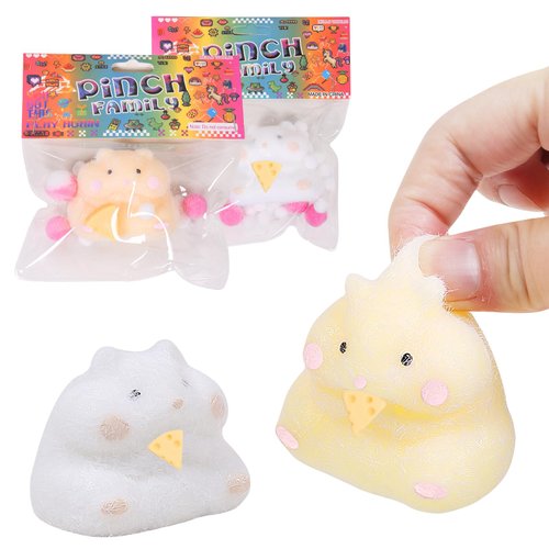 2pcs Taba Squishy Hamster Squishy Squeeze Toys,Cute Soft Hamster Squishy Toys,Stress Relief Squishies for Kids Party Favors, Pinch Family, Fidget Toys Squishy Suitable Adults Kids Big