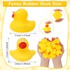 HyDren 100 Pcs Rubber Ducks Mini Ducks Bulk Rubber Ducks for Cruise Ships Bath Toys Baby Shower for Car Bathtub Classroom Exchange Prizes Treat Supplies Goodie Bag Fill(Cute)