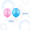 AnnoDeel 50 Pcs It's a Boy Girl Balloons, 12inch Light Blue Pink Latex Balloons for Baby Shower Birthday Party Supply Docarations