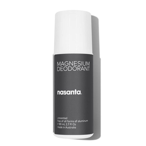 nasanta Natural Deodorant Magnesium Deodorant - Australian Made, Aluminum Free, Baking Soda Free, Alcohol Free - Clinically Tested for Sensitive Skin - Unscented - 80 mL 2.7 Fl Oz - Roll-on