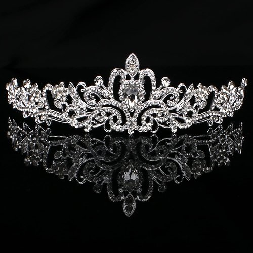 COCIDE Silver Tiara Crowns Crystal Headband Princess Rhinestone Crown with Combs Bride Headbands Bridal Wedding Prom Birthday Party Hair Accessories for Women and Girls (no comb type)