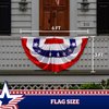 G128 – 2 Pack: USA Pleated Fan Flag, 3x6 Feet American USA Bunting Decoration Flags PRINTED Patriotic Stars & Stripes with Canvas Header and Brass Grommets