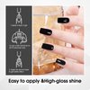 VENALISA Gel Nail Polish, 12ml Black Color Soak Off UV LED Nail Gel Polish Nail Art Starter Manicure Salon DIY at Home, 0.43 OZ