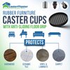 CasterMaster Non Slip Furniture Pads for Hardwood Floors - 2x2 Black Round Rubber Feet for Furniture - Anti Slip Couch Stoppers to Prevent Sliding - Floor Protectors (Set of 4)