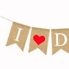 I Love Dad Banner Father's Day Decor Burlap Banner Happy Fathers Day Birthday Party Supplies Hanging Decorations Daddy's Day Gift