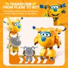 Super Wings Transformer Toys, 5 in Donnie Airplane Transformer Figures Toys, 2 in 1 Mode Rescue Bots Action Figure Toys for 3-5 Year Old Boys Girls, Fun Plane Toys for Toddlers Kids Age 3 4 5 6 7