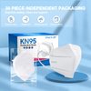 KN95 Face Mask 30pcs Disposable Face Masks Individual Packed Safety 5 Layers Breathable Cup Dust Masks Filtration>95% for Adults Men Women(White)