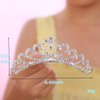 JWICOS Princess Silver Small Crystal Comb Mini Crystal Hair Comb Headband for Girls Rhinestone Comb Accessories for Birthday Party