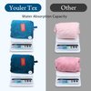 YoulerTex Microfiber Hair Towel Wrap - 2Pack Hair Head Drying Turban Curly Fast Absorbent Dry Anti Frizz Twist Plopping Long Shower Turban for Women with Button (Aqua Green)