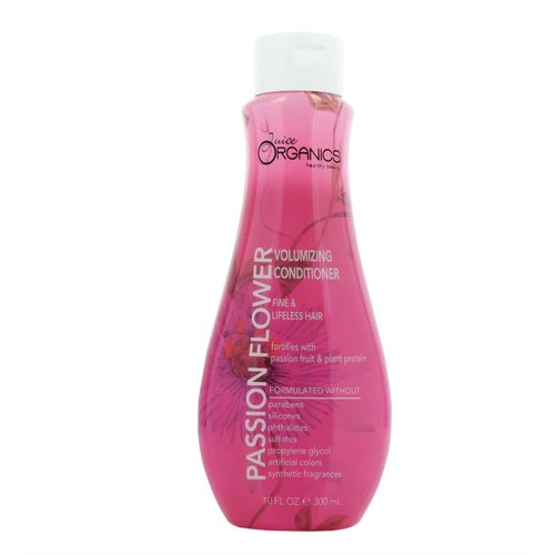 Juice Organics Passion Flower Volumizing Conditioner, Vitamin B5, Plant proteins, Apple Juice, Aloe Leaf Juice, Resveratrol, Grape Juice-10 fl oz