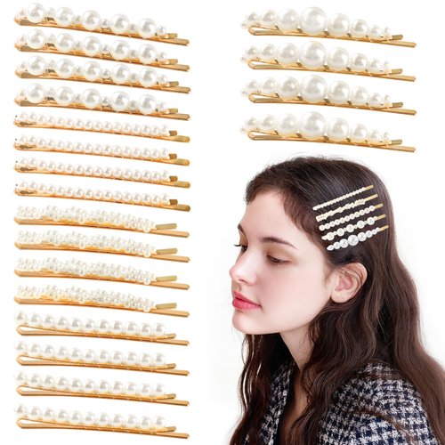20 Pcs Pearl Hair Pins Bridal Hair Accessories Pearl Bobby Hair pins Wedding Hair Accessories Pearl Hair Pins for Brides Bridesmaids Flower Women Girls Birthday Christmas Gift