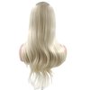 PORT&LOTUS Natual Blonde Wig Long Curly Cosplay Wig With Bangs (Side Part) Wigs for Women Synthetic Body Wave Wigs for White Women with Wig Cap Custume Party Wigs for Black Women 26 inch