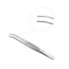 Stainless Steel Tweezers, with Curved Serrated Tip Multipurpose Tweezers Sewing Machine Tweezers Forceps for Craft Repairing (2 Pcs set)