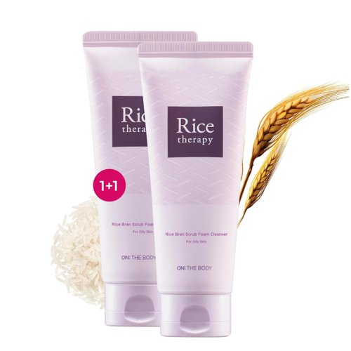 VEILMENT Christmas Gifts Rice Therapy Rice Bran Foam Cleanser (5.1+5.1fl oz, Pack of 2) - Facial Deep Cleansing Foam for Oily Skin. Radiant, Smooth Skin with Gentle Scrub for Men & Women