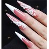 YIMART 600pcs Acrylic Medium Long Stiletto Nail Tips Easy Coffin Nails Sharp False Nail Art Tips For Nails Salon (Clear)