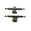 LEEFAI Pro Fingerboard Trucks 32/34/36mm 4.0-Regular Kingpin-Upgraded v2 baseplate with Hardware-Baseplate Color and Size (34mm,Chrome)