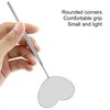 Lash Mirror Eyelash Extension Mirror Eyelash Makeup Mirror Heart Shaped Lash Mirror Professional Portable Stainless Steel Makeup Eyelash Mirror for Lash Extension (Silver)