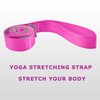 SANKUU Yoga Straps Stretching Strap with 12 Loops Workout Poster, Straps for Stretching Physical Therapy Equipment Long Stretch Out Bands for Exercise, Pilates and Gymnastics for Women Men (Pink)