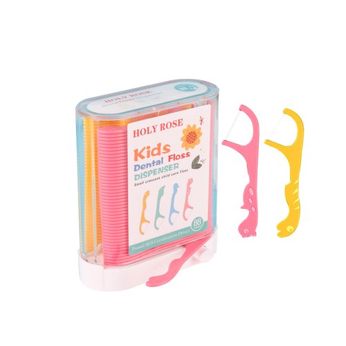 Kids Professional Dental Floss Picks Holy Rose Dental Flossers Dispenser Suitable for Teenagers,Children,Girls,Boys Unflavored Floss Sticks,Neat,Hygienic