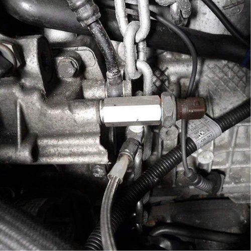 Stainless Steel 1/8 NPT tee Oil Pressure Sensor Adapter, Oil Pressure Gauge Fitting Turbo Supply Feed line Connector for Most Cars SUVs Trucks