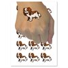 Cartoon Cavalier King Charles Spaniel Dog Pet Temporary Tattoo Water Resistant Fake Body Art Set Collection - 54 1" Tattoos (1 Sheet)