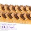 Brown Lashes Eyelashes Cat Eye Natural Look Lash Extension D Curl Wispy Clear Band Brown Eyelashes Fluffy Faux Mink Lashes Pack by Mavphnee