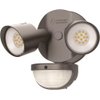 Lithonia Lighting HGX LED 2RH 40K 120 MO DDB M2 HomeGuard Security Flood Lights, 4000 Lumens, 2-Light, Photocell Sensor and Motion Detection, Dark Bronze