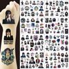 Wednesday Addams Temporary Tattoos for Kids 8 Sheets Cartoon Wednesday Movie Theme Birthday Party Supplies Favors Tattoos Stickers Party Decorations for Classroom School Prize Boys Girls Carnival