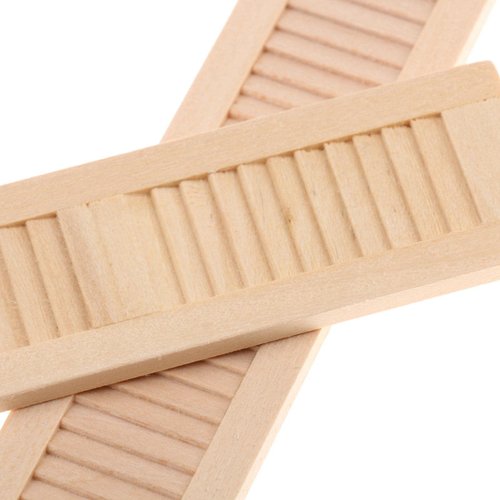 Tachiuwa 6X 2X 12th Mini Windows Shutter Dollhouse Furniture DIY Scene Decoration