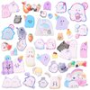 Cute Puffy Ghost Stickers for Kids - Kawaii 3D Hamster Cat Designs for Girls and Teens - Perfect for Notebook, Photo Album, Party Favors,Cards Decorating,4 Sheets.
