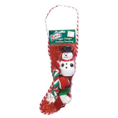 Zanies Doggie Delight Holiday Stockings — Festive Holiday Toys for Dogs , 14"