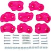 Swing Set Stuff Small Textured Rock Holds (Pink) with SSS Logo Sticker (Set of 8)