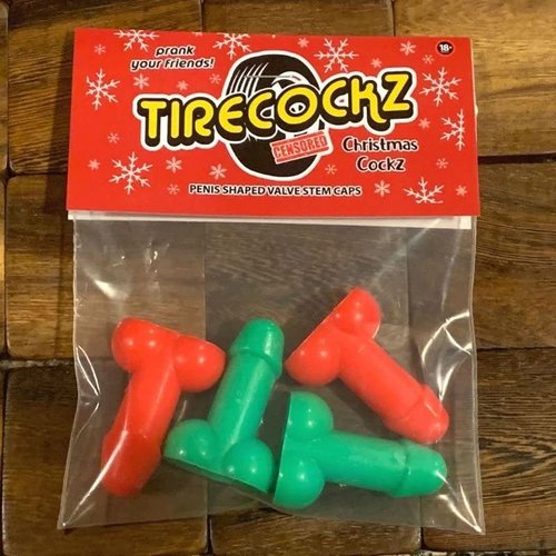 Tirecockz Prank Valve Stem Caps - Christmas Edition White Elephant Gift