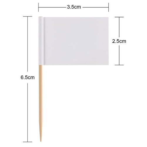 100 Pieces Blank Toothpick Flags Cheese Markers Food Labels for Party Buffet Cheese Labels for Charcuterie Board Cheese Board Accessories Flag Toothpicks for Appetizers