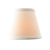 Small Lamp Shade Set of 6 Chandelier Shades 3" X 6" X 5" White Linen Lampshade Clip-On Bulb