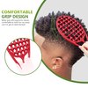 KOUPA Magic Silicone Curly Hair Brush, One Piece Twist Curl Comb for Afro Curls, Washable Hair Tool for Men Women, Red, 1 Piece