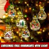 Christmas Tree Ornaments Building Set with Light, Santa Claus Gingerbread House Nutcracker Penguin Bear Building Kit in Bulbs, 6 Pack Xmas Decorations Stocking Stuffers Gift for Kids (405 PCS)