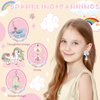 Kids Jewelry for Girls, Adjustable Clip on Earrings for Girls and Kids Rings for Girls in Camera Shaped Box, Toddler Jewelry Toys for Little Girl Princess Dress Up Christmas Birthday Gift, Party Favor