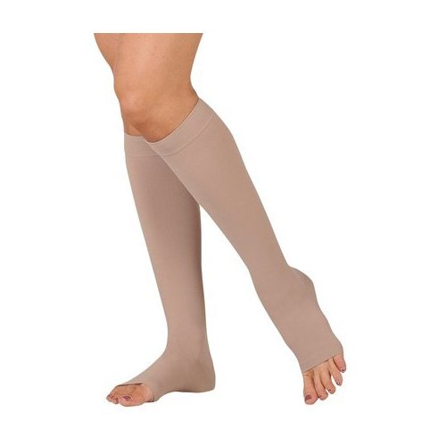 30-40 mmHg Juzo Dynamic (Varin) AD-N Compression Stockings. Knee High. Open Toe. Short. Silicone Grip. 3.5cm , Size:V