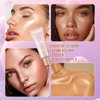WALULAN Glow Liquid Facial Makeup,Full Match Highlighter Makeup for Face Body,High Coverage Lightweight Long-Lasting Foundation,Natural concealer Lasts